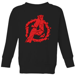 Avengers Endgame Shattered Logo Kids' Sweatshirt - Black