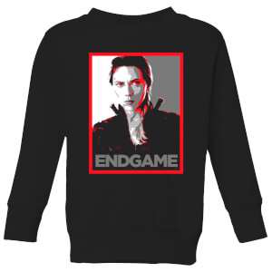 Avengers Endgame Black Widow Poster Kids' Sweatshirt - Black
