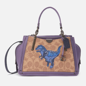 Coach 1941 Women's Coated Canvas Signature Rexy by Zhu Jingyi Dreamer 21 Bag - Tan Dusty Lavender