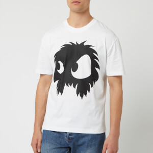 McQ Alexander McQueen Men's Screenprinted Monster Dropped Shoulder T-Shirt - Optic White/Black