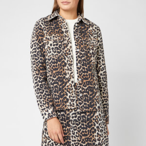 Ganni Women's Printed Shirt - Leopard