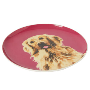 Joules Golden Dog Plate