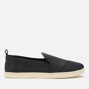 TOMS Women's Deconstructed Leather Alpargata Pumps - Black