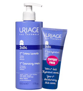 Uriage Promo Baby 1st Cleansing Cream 500ml + Moisturizing Milk 200ml