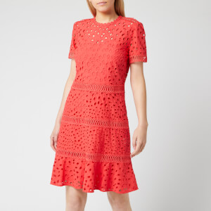 MICHAEL MICHAEL KORS Women's Eyelet Mix Dress - Sea Coral