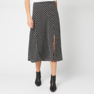 MICHAEL MICHAEL KORS Women's Slit Front Skirt - Black/Bone
