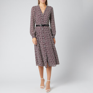 MICHAEL MICHAEL KORS Women's Foulard Shirt Dress With Belt - Garnet