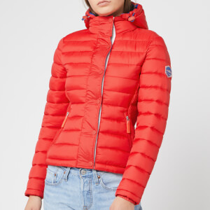 Superdry Women's Fuji Slim Double Zip Hoody - Red
