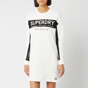 Superdry Women's Panel Graphic Sweat Dress - Chalk White