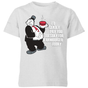 Popeye Hamburger Kids' T-Shirt - Grey
