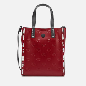 KENZO Women's Eye Allover Embossed Mini Tote Bag - Red