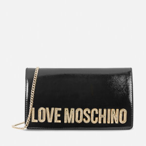 Love Moschino Women's Logo Charm Cross Body - Black