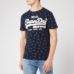 Superdry Men's Vintage Logo Aop Mid T-Shirt - Eclipse Navy