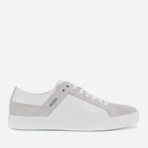 HUGO Men's Futurism Leather/Suede Cupsole Trainers - White