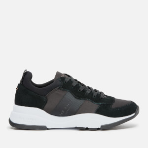 Ted Baker Women's Waverdi Suede/Satin Chunky Running Style Trainers - Black
