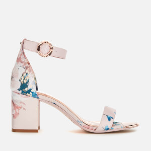 Ted Baker Women's Manyah Satin Block Heeled Sandals - Light Pink
