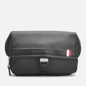 Tommy Hilfiger Men's Coated Canvas Cross Body Bag - Black