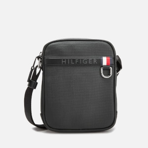 Tommy Hilfiger Men's Coated Canvas Mini Reporter Bag - Black