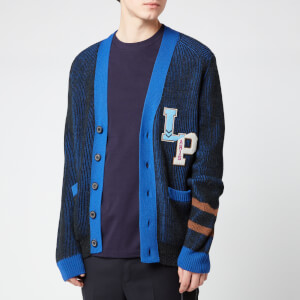 Lanvin Men's Varsity Cardigan - Anthracite Blue