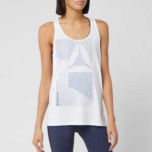 Reebok Women's Ost Ac Graphic Tank Top - White