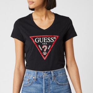 Guess Women's Short Sleeve Original T-Shirt - Jet Black