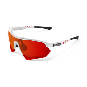Scicon Aerotech Sunglasses SCN-XT Photochromic Red Mirror Lens - White Gloss Frame