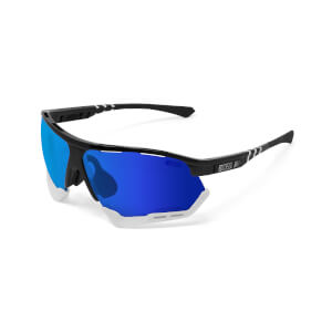 Scicon Aerocomfort Sunglasses SCN-XT Photochromic Blue Mirror Lens - Black Gloss Frame
