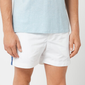 Orlebar Brown Men's Setter Tape Swim Shorts - White/Bahama Blue