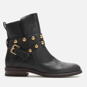 See By Chloé Women's Leather Flat Boots - Nero