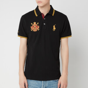 Polo Ralph Lauren Men's Crest Custom Slim Fit Mesh Polo Shirt - Polo Black