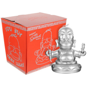 Kidrobot The Simpsons 25th Anniversary 7 Inch Silver Homer Buddha