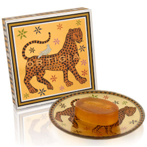 Ortigia Ambra Nera Glass Plate & Soap Set