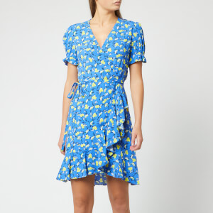 Diane von Furstenberg Women's Emilia Dress - Ditsy Vines Baja Blue