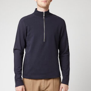 Folk Men's Tech Funnel Half Zip Sweatshirt - Navy