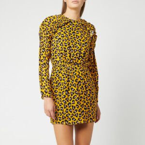 MSGM Women's Print Mini Dress - Yellow