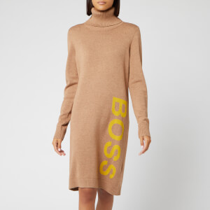 BOSS Women's Wabellettas Logo Knitted Dress - Camel