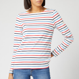 Joules Women's Harbour Long Sleeve Top - Cream Navy Red