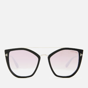 Tom Ford Women's Dahlia Sunglasses - Shiny Black/Gradient or Mirror Violet