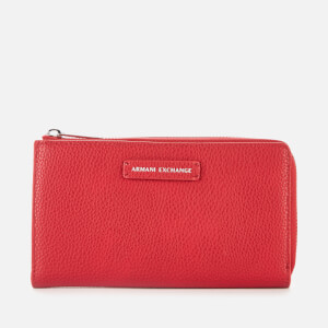 Armani Exchange Women's Emma Round Zip Wallet - Royal Red