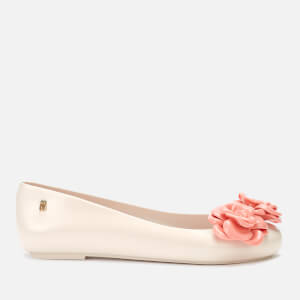 Melissa Women's Space Love Flower Ballet Flats - Coral Contrast