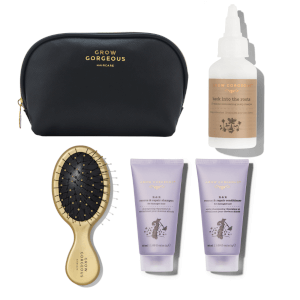 Grow Gorgeous Back Into the Roots Mini Repair Duo with Brush and Bag