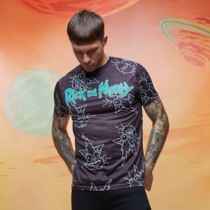 Rick & Morty Squanchy Sublimated T-Shirt - Black