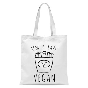 Lazy Vegan Tote Bag - White