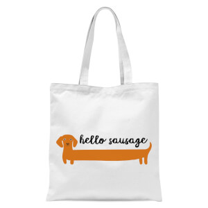 Hello Sausage Tote Bag - White