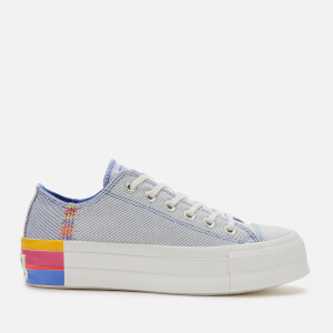 Converse Women's Chuck Taylor All Star Lift Rainbow Ox Trainers - Ozone Blue/Vintage White