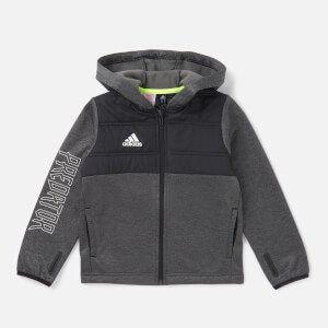adidas Boys' Young Boys Pad Full Zip Hoody - Black/Grey