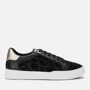 Dune Women's Ellenie S Leopard Print Low Top Trainers - Black