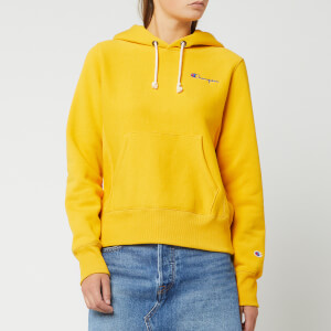 Champion Women's Small Script Hooded Sweatshirt - Golden Rod