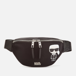 Karl Lagerfeld Women's K/Ikonik Nylon Bum Bag - Black