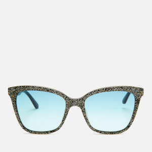 Karl Lagerfeld Women's Butterfly Frame Sunglasses - Black Glitter